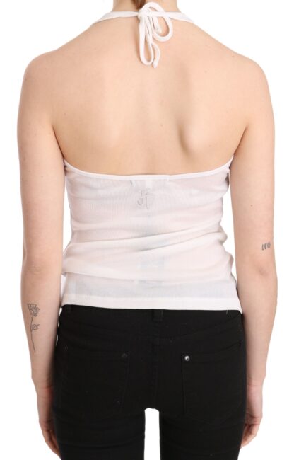 GF Ferre - Elegant White Halter Casual Tank Top