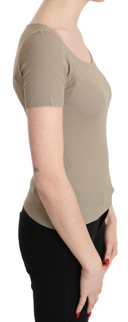 GF Ferre - Chic Gray Nylon Tank Top with Designer Flair