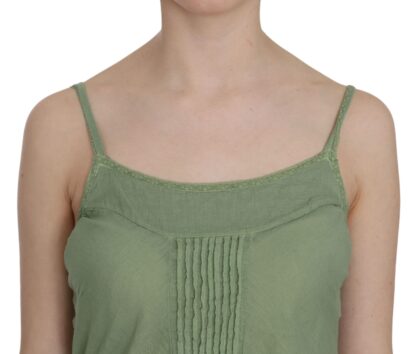 PINK MEMORIES - Emerald Silk Spaghetti Strap Tank Top