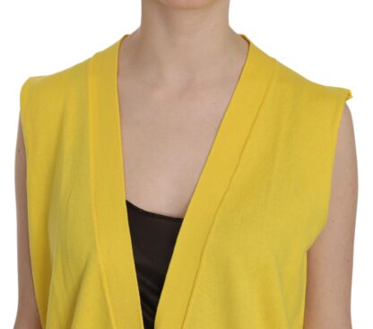 PINK MEMORIES - Elegant Yellow Sleeveless Cotton Vest