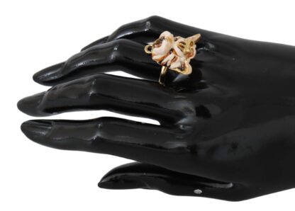 Dolce & Gabbana - Glamorous Gold Dog Head Statement Ring