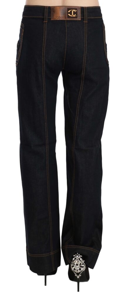 Just Cavalli - Elegant Mid Waist Straight Denim Pants