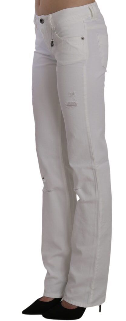 Costume National - Chic White Slim Fit Cotton Jeans