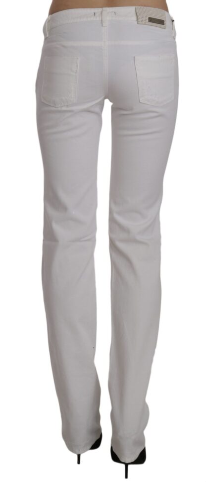 Costume National - Chic White Slim Fit Cotton Jeans