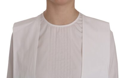 Dsquared² - Elegant White Cotton Crew Neck Top