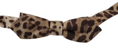 Dolce & Gabbana - Exquisite Silk Leopard Print Bow Tie