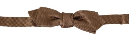 Dolce & Gabbana - Elegant Brown Gold Bow Tie