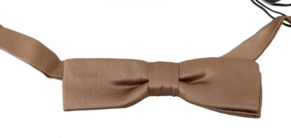 Dolce & Gabbana - Elegant Beige Silk Bow Tie