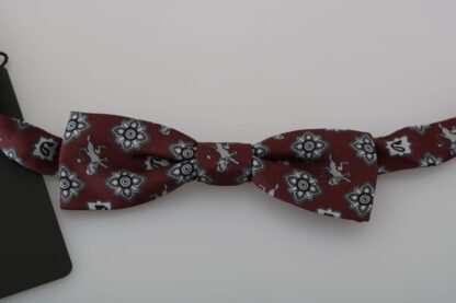 Dolce & Gabbana - Elegant Bordeaux Silk Bow Tie