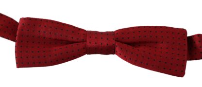 Dolce & Gabbana - Elegant Red Dotted Silk Bow Tie