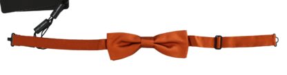 Dolce & Gabbana - Exquisite Silk Bow Tie in Dark Orange