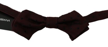 Dolce & Gabbana - Elegant Purple Dotted Silk Bow Tie