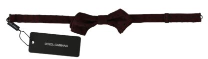 Dolce & Gabbana - Elegant Purple Dotted Silk Bow Tie