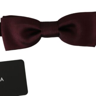 Dolce & Gabbana - Elegant Gray Silk Patterned Bow Tie