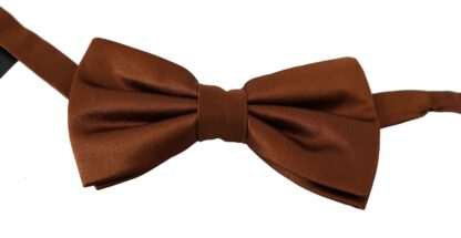 Dolce & Gabbana - Elegant Silk Bow Tie in Bronze Elegance