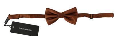 Dolce & Gabbana - Elegant Silk Bow Tie in Bronze Elegance