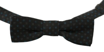 Dolce & Gabbana - Elegant Gray Silk Patterned Bow Tie