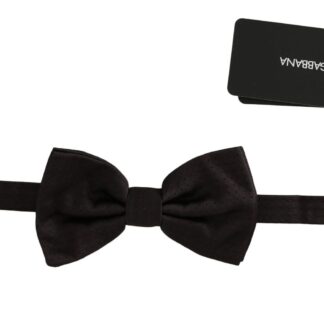 Dolce & Gabbana - Elegant White Patterned Silk Bow Tie