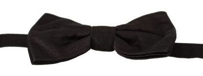 Dolce & Gabbana - Elegant Silk Bow Tie with Brown Pattern