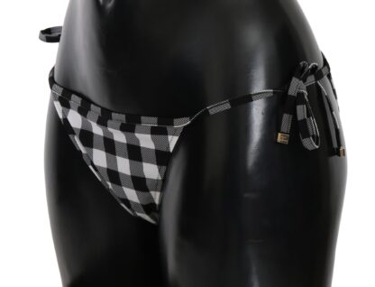 Dolce & Gabbana - Checkered Monochrome Bikini Bottoms