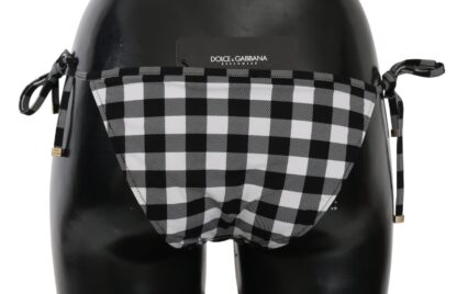 Dolce & Gabbana - Checkered Monochrome Bikini Bottoms