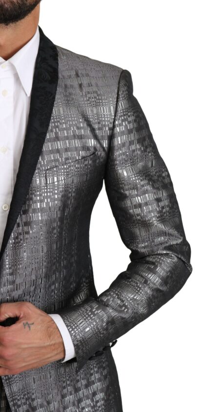 Dolce & Gabbana - Elegant Silver Patterned Men's Suit