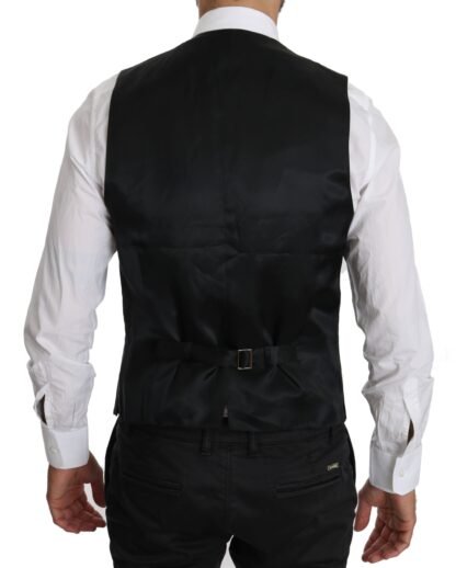 Dolce & Gabbana - Elegant Black Formal Wool Blend Vest