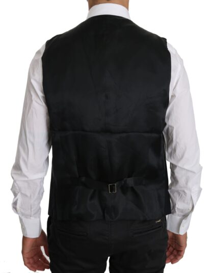 Dolce & Gabbana - Sleek Black Cotton Blend Dress Vest