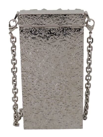 Dolce & Gabbana - Elegant Silver Crystal Case Crossbody Purse