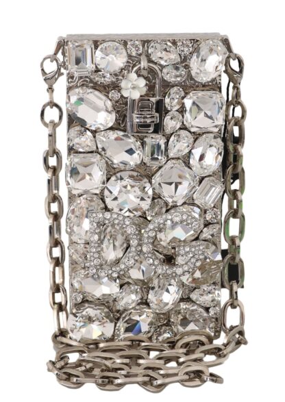 Dolce & Gabbana - Crystal Embellished Silver Crossbody Purse