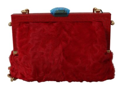 Dolce & Gabbana - Opulent Red Fur VANDA Evening Clutch