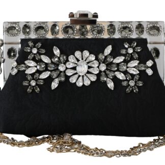 Dolce & Gabbana - Elegant Silver Crystal Case Crossbody Purse