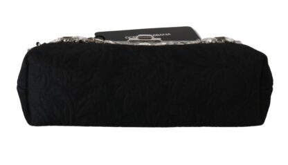 Dolce & Gabbana - Elegant Black Crystal Evening Clutch Bag