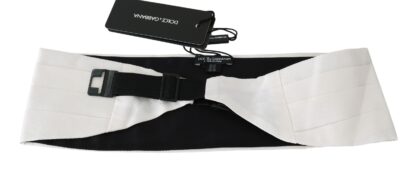 Dolce & Gabbana - Elegant White Silk Cummerbund