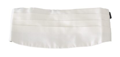 Dolce & Gabbana - Elegant Silk White Patterned Cummerbund