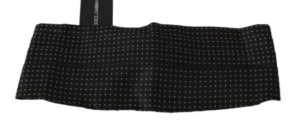 Dolce & Gabbana - Elegant Black Dotted Silk Cummerbund