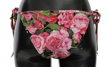 Dolce & Gabbana - Elegant Rose Pattern Bikini Bottom