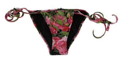 Dolce & Gabbana - Elegant Rose Pattern Bikini Bottom