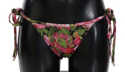 Dolce & Gabbana - Elegant Rose Pattern Bikini Bottom