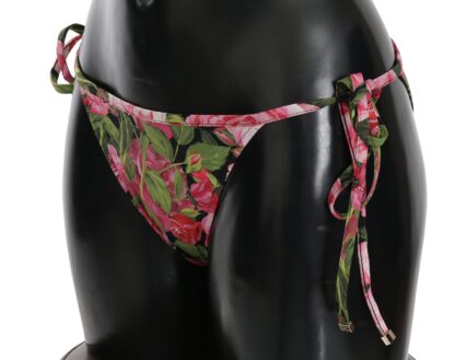 Dolce & Gabbana - Elegant Rose Pattern Bikini Bottom