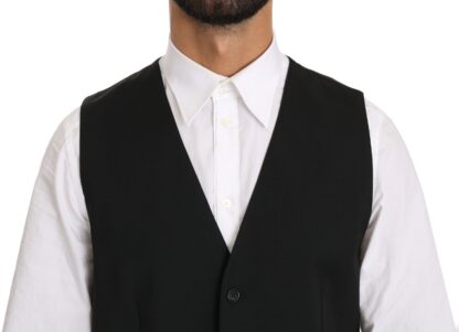 Dolce & Gabbana - Elegant Black Formal Dress Suit Vest