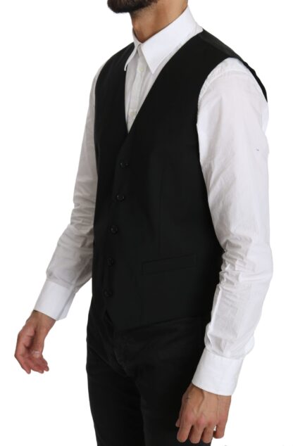 Dolce & Gabbana - Elegant Black Formal Dress Suit Vest