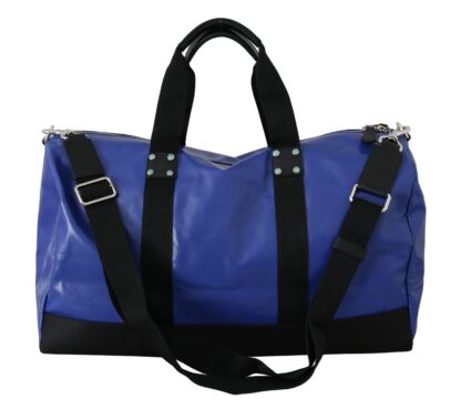 Dolce & Gabbana - Elegant Blue Contrast Men's Travel Bag