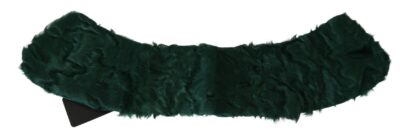 Dolce & Gabbana - Elegant Lambskin Fur Scarf in Lush Green