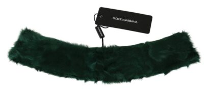 Dolce & Gabbana - Luxurious Green Lambskin Scarf for Women