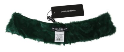 Dolce & Gabbana - Luxurious Green Lambskin Scarf for Women