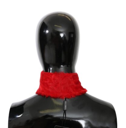 Dolce & Gabbana - Elegant Red Lambskin Scarf