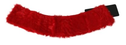 Dolce & Gabbana - Elegant Red Lambskin Scarf