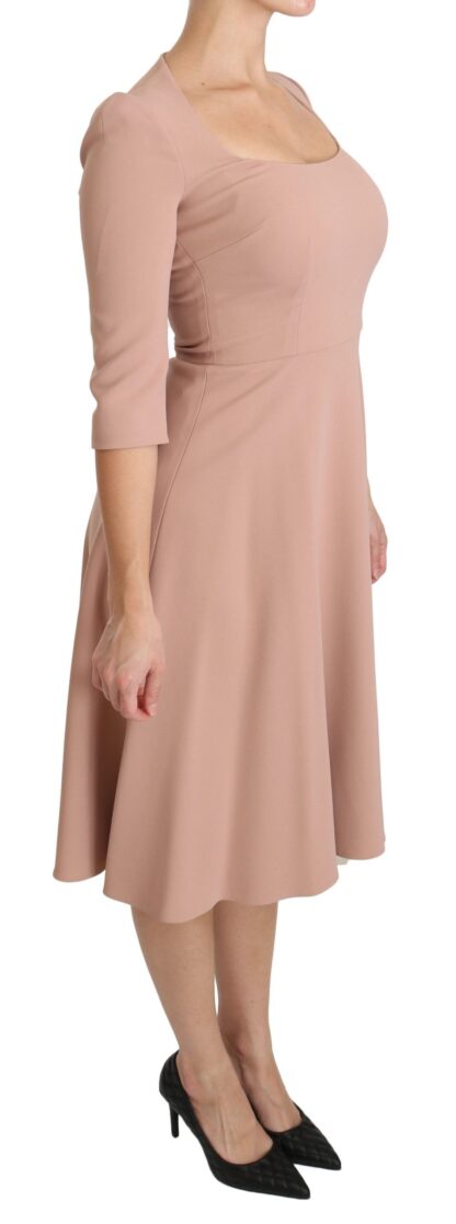 Dolce & Gabbana - Elegant Light Pink A-Line Knee Length Dress