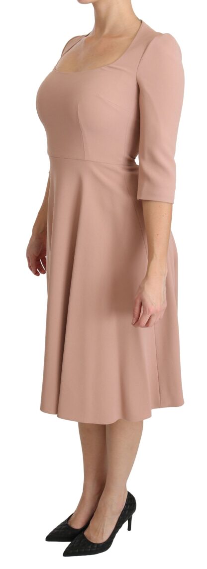 Dolce & Gabbana - Elegant Light Pink A-Line Knee Length Dress